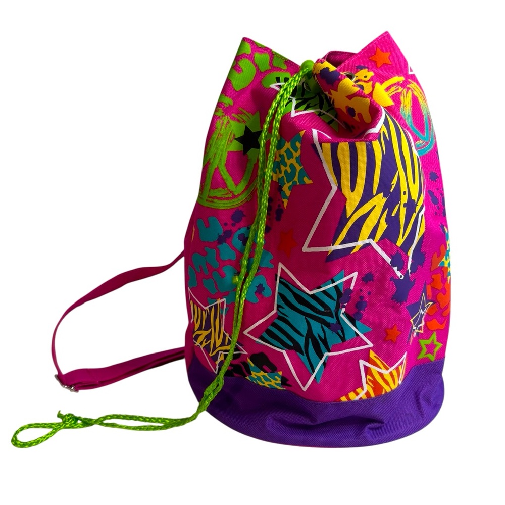 Bright colorful bucket over the shoulder kids bag backpack purse NWOT